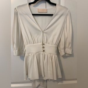 Keepsake Silky Blouse with buttons and tie size small worn once